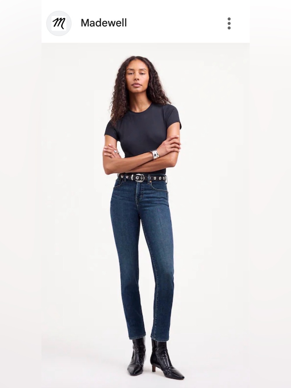 Madewell High-Rise Stovepipe Indigo Blue Jeans